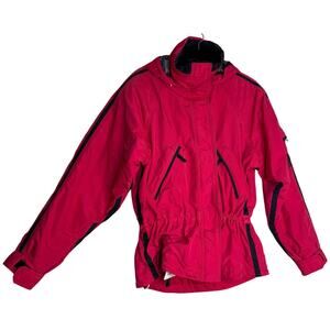 Obermeyer Thermolite Active Ski Snow Jacket Coat Women 12 Red VTG Y2K Outerwear